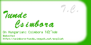tunde csimbora business card